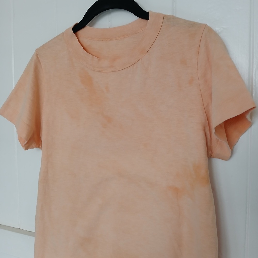 45r 45rpm Studio Co Japan T-Shirt Women's 2 Cotton Dyed Orange Short Sleeve Top